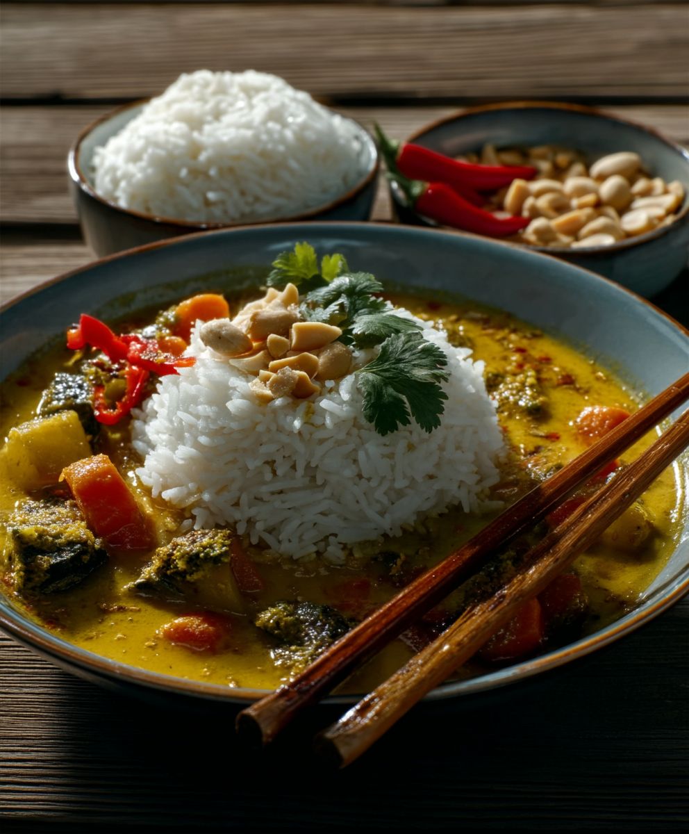Thailändisches Curry mit Erdnüssen