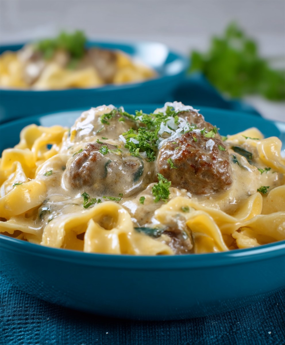 Köttbullar Pasta mit Soße