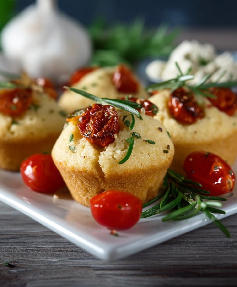 Focaccia Muffins Tomate Rosmarin