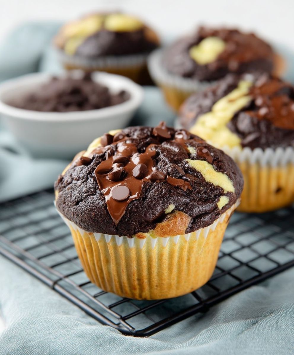 Doppel Schoko Cheesecake Muffins
