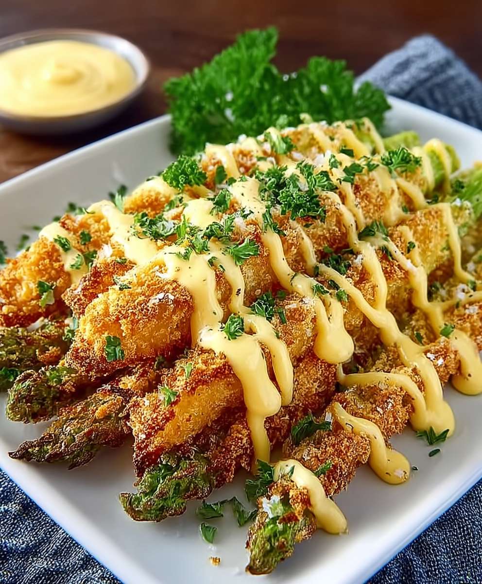 Knuspriger Spargel Parmesan Panade