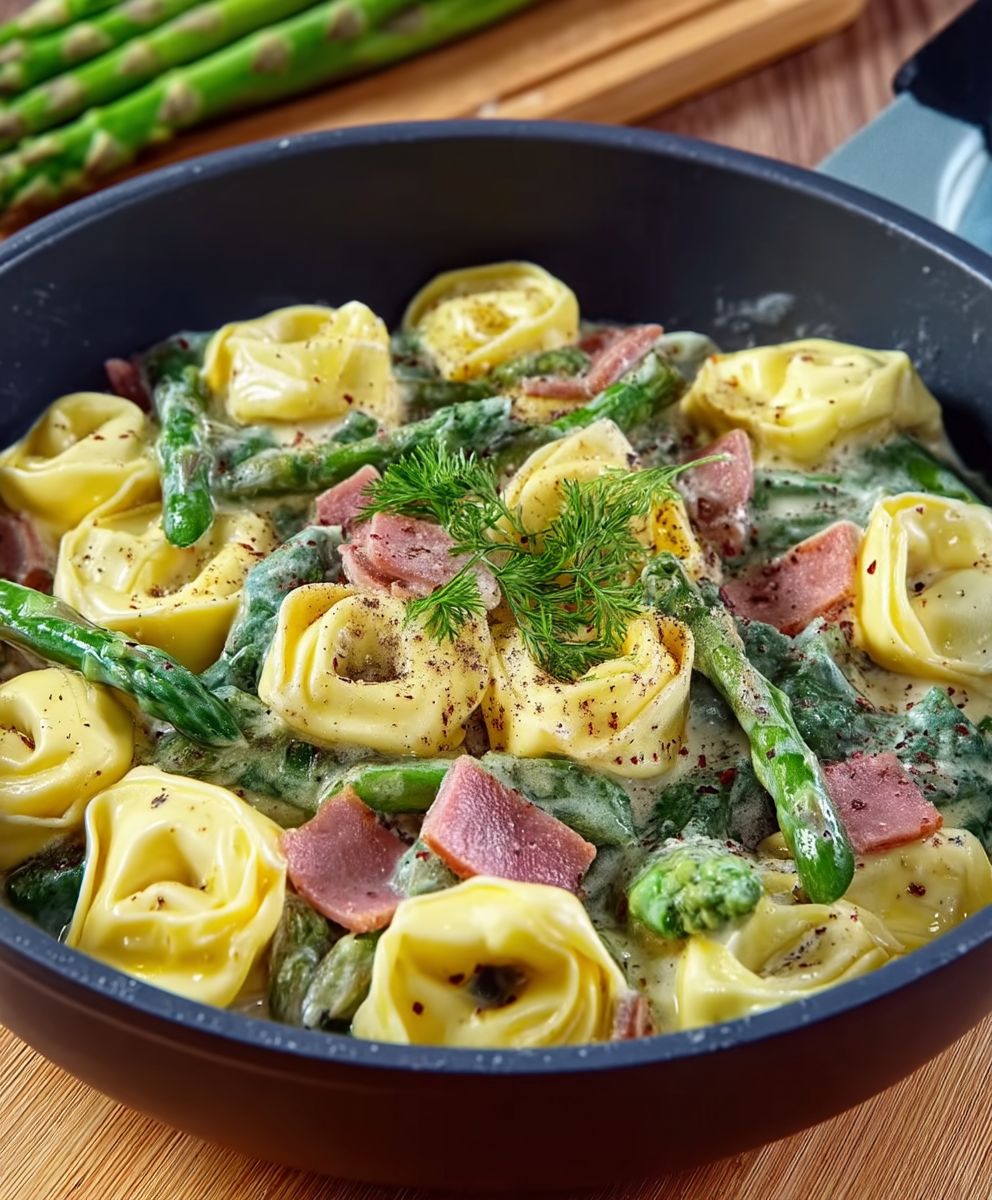 Tortellini mit Spargel Sahnesoße
