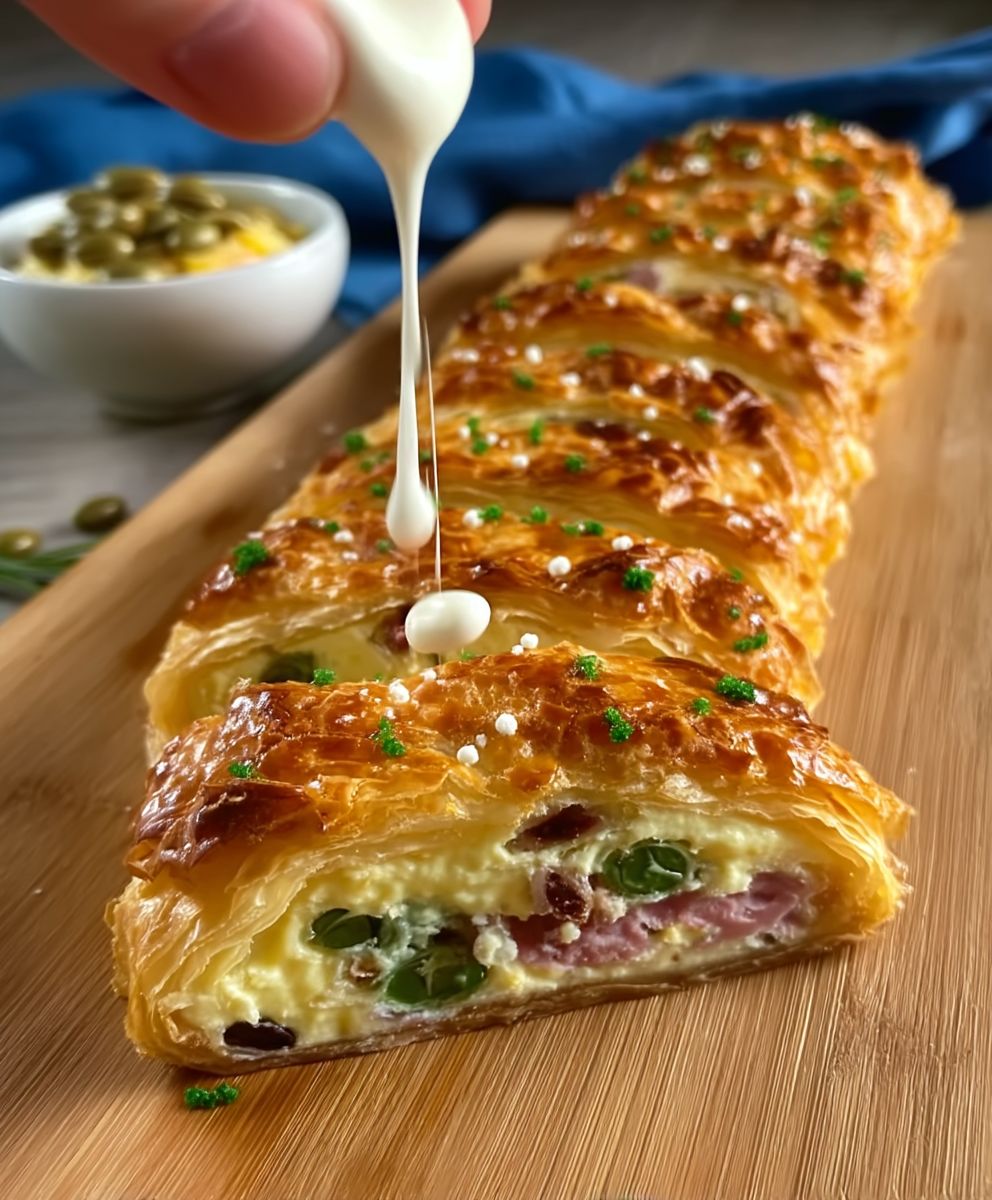Blätterteigstrudel backen