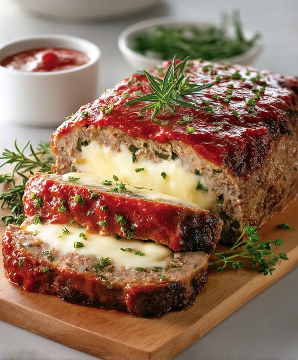 Gefüllter Hackbraten Mozzarella