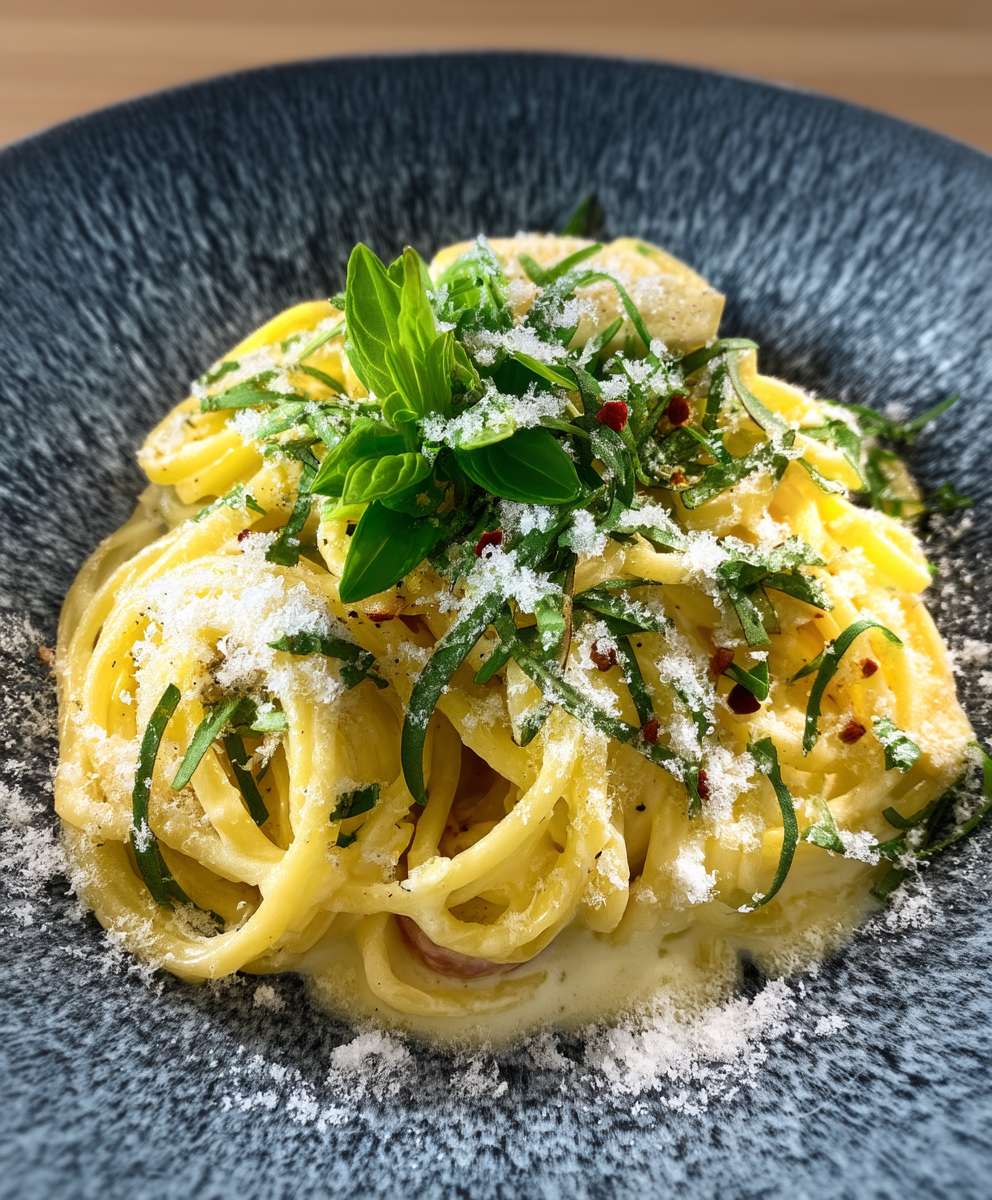 Vegetarische Spaghetti Carbonara