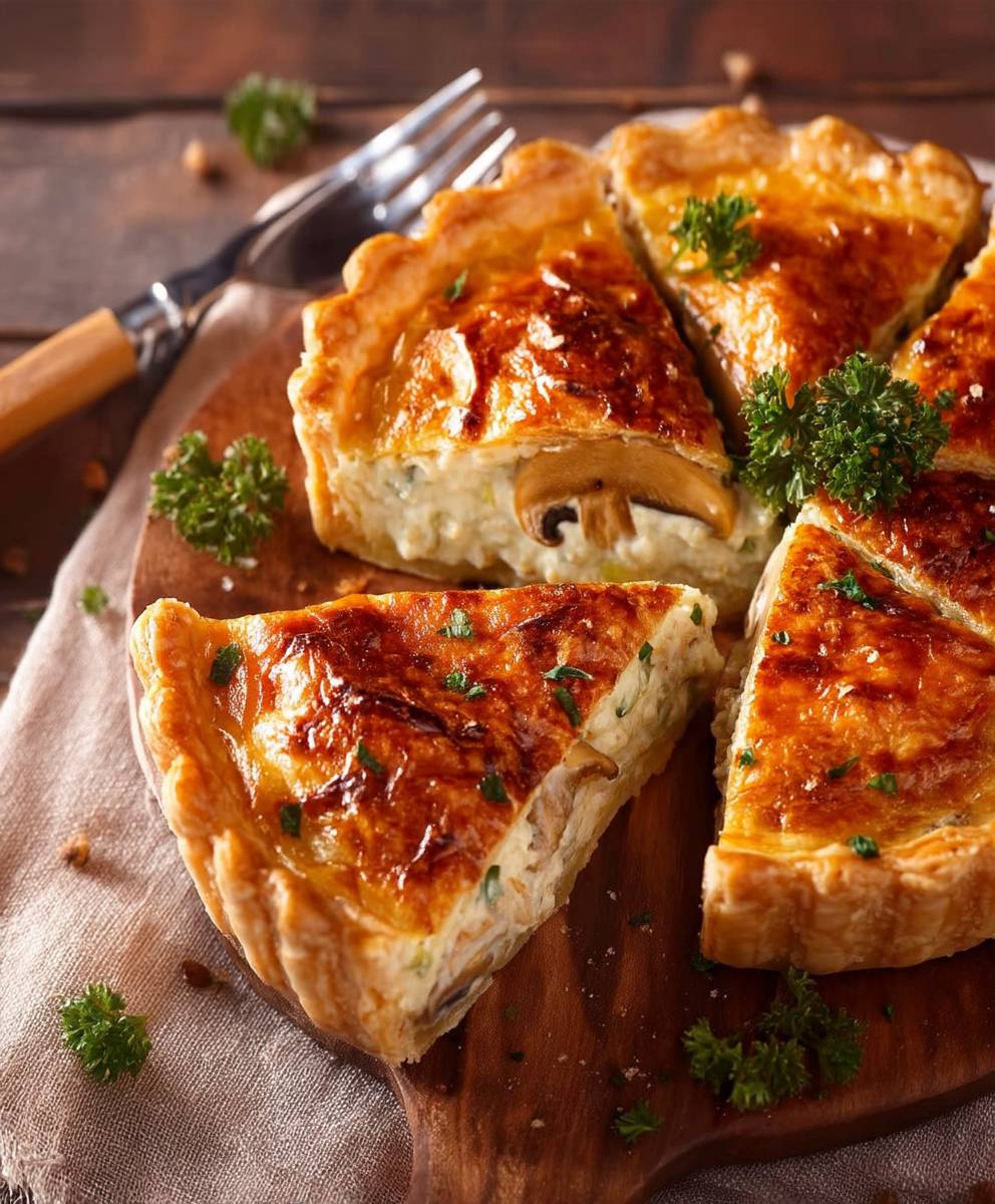 Hähnchen Champignon Quiche