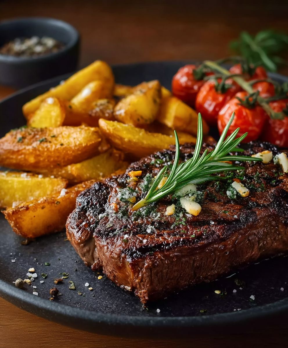 Rib Eye Kartoffelspalten
