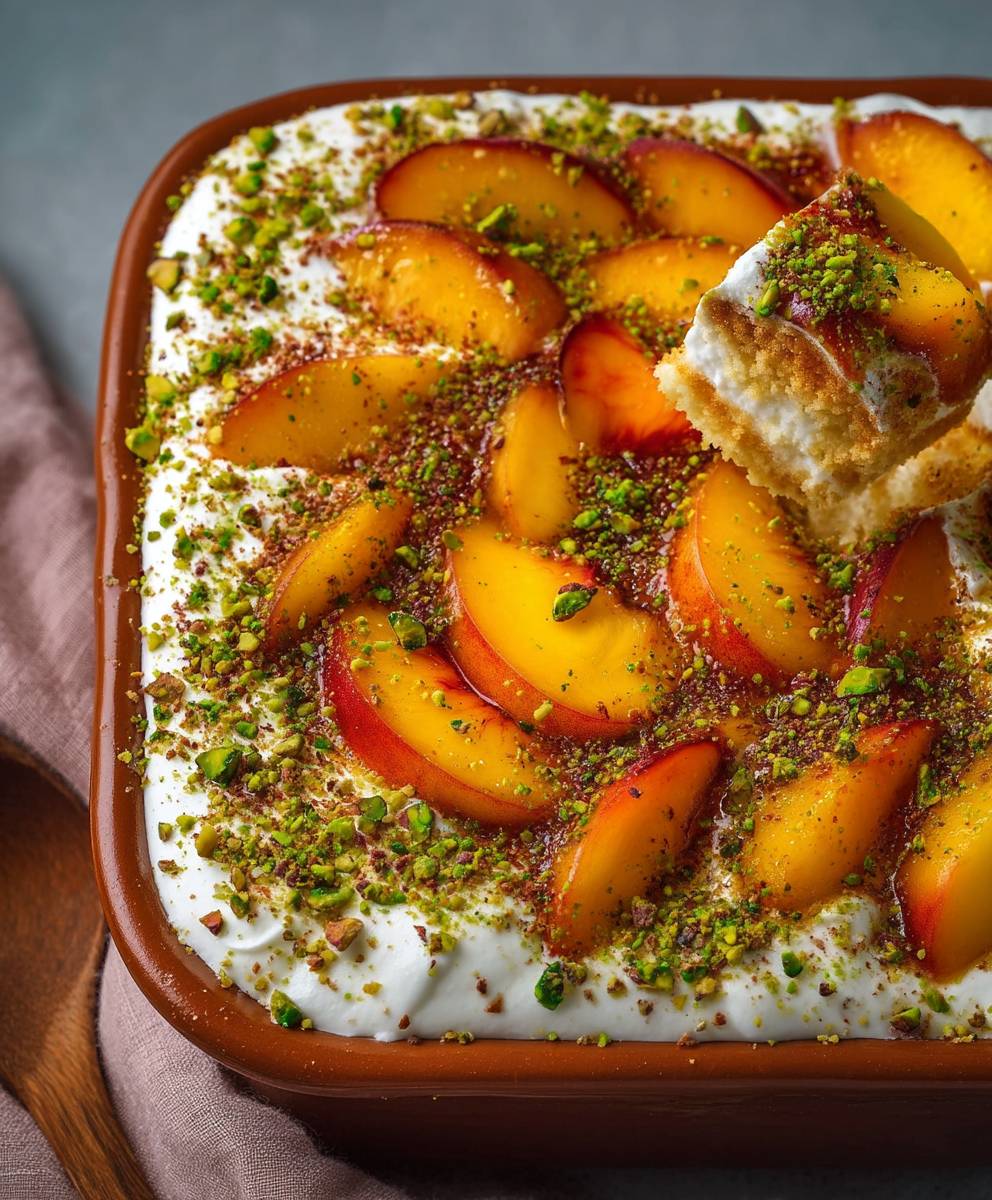 Pfirsich Tiramisu Pistazien