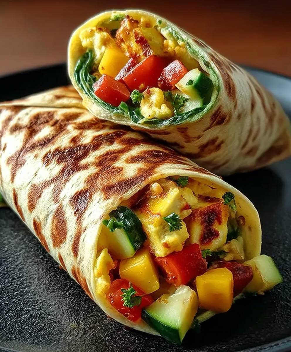 Gemüse Frühstück Wrap