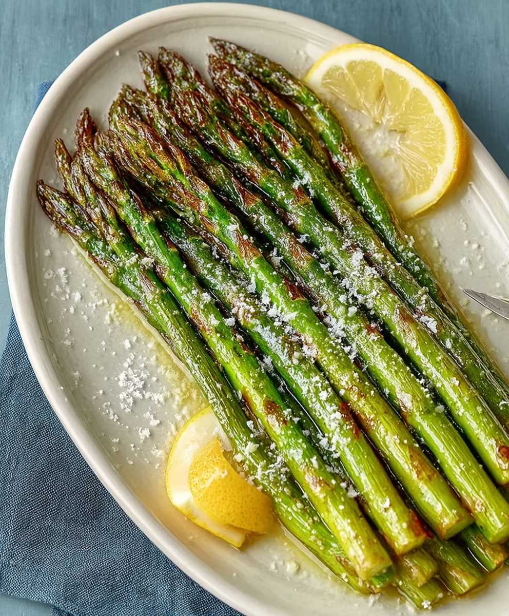 Ofen Spargel mit Parmesan