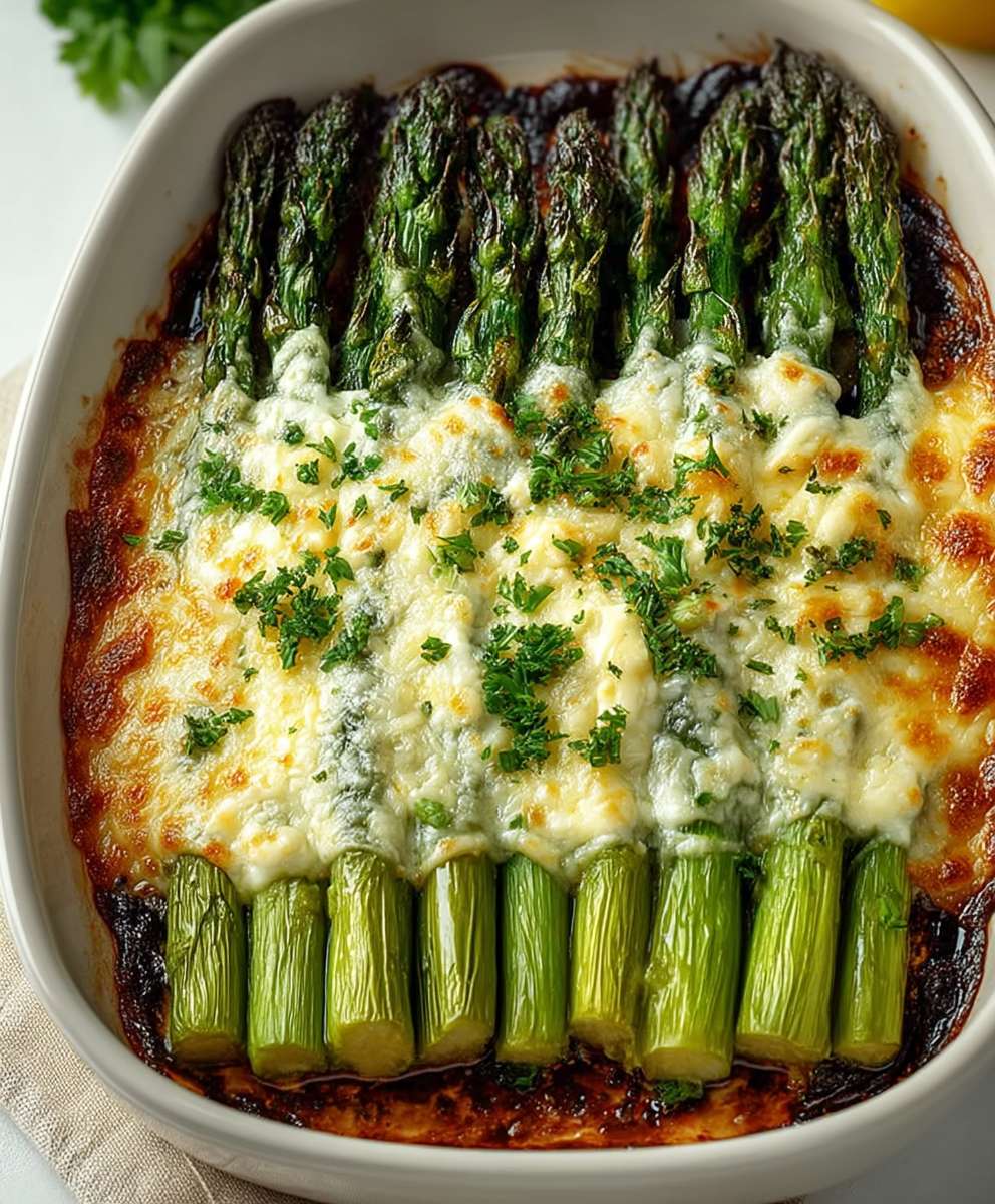 Gebackener Spargel mit Käse
