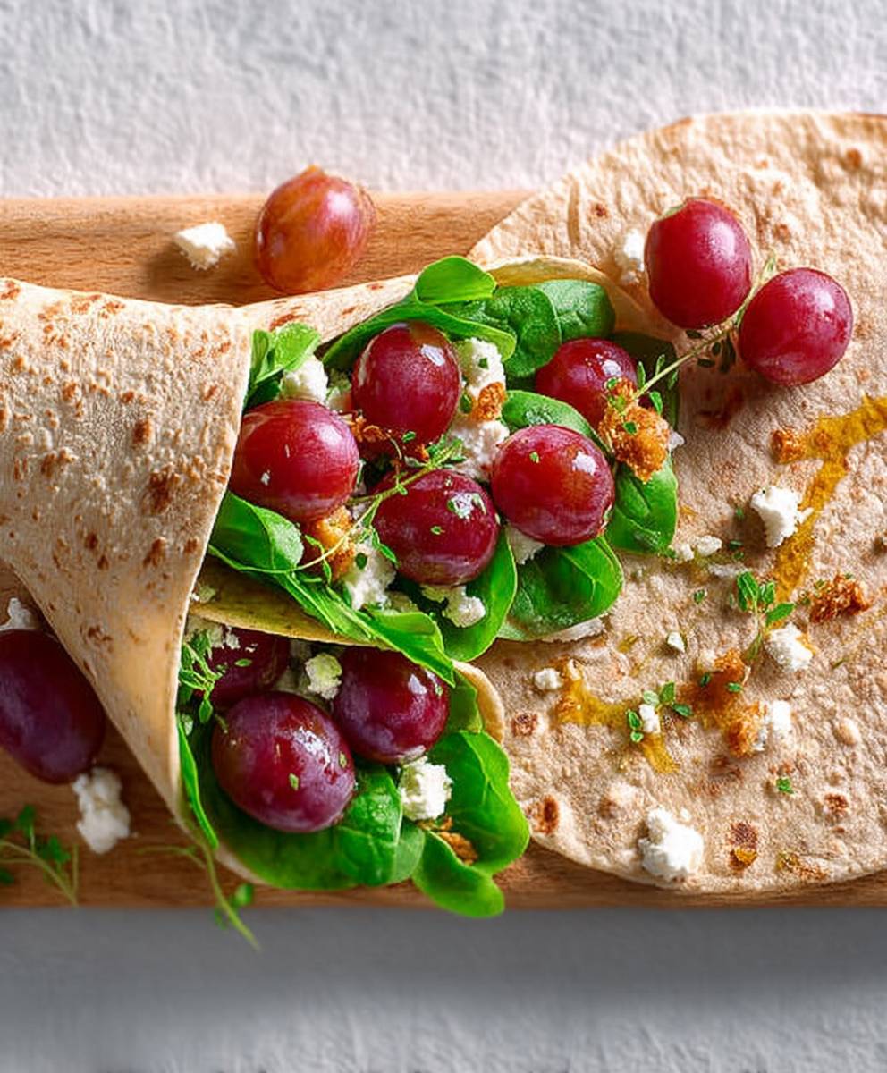 Ziegenkäse Wraps Weintrauben
