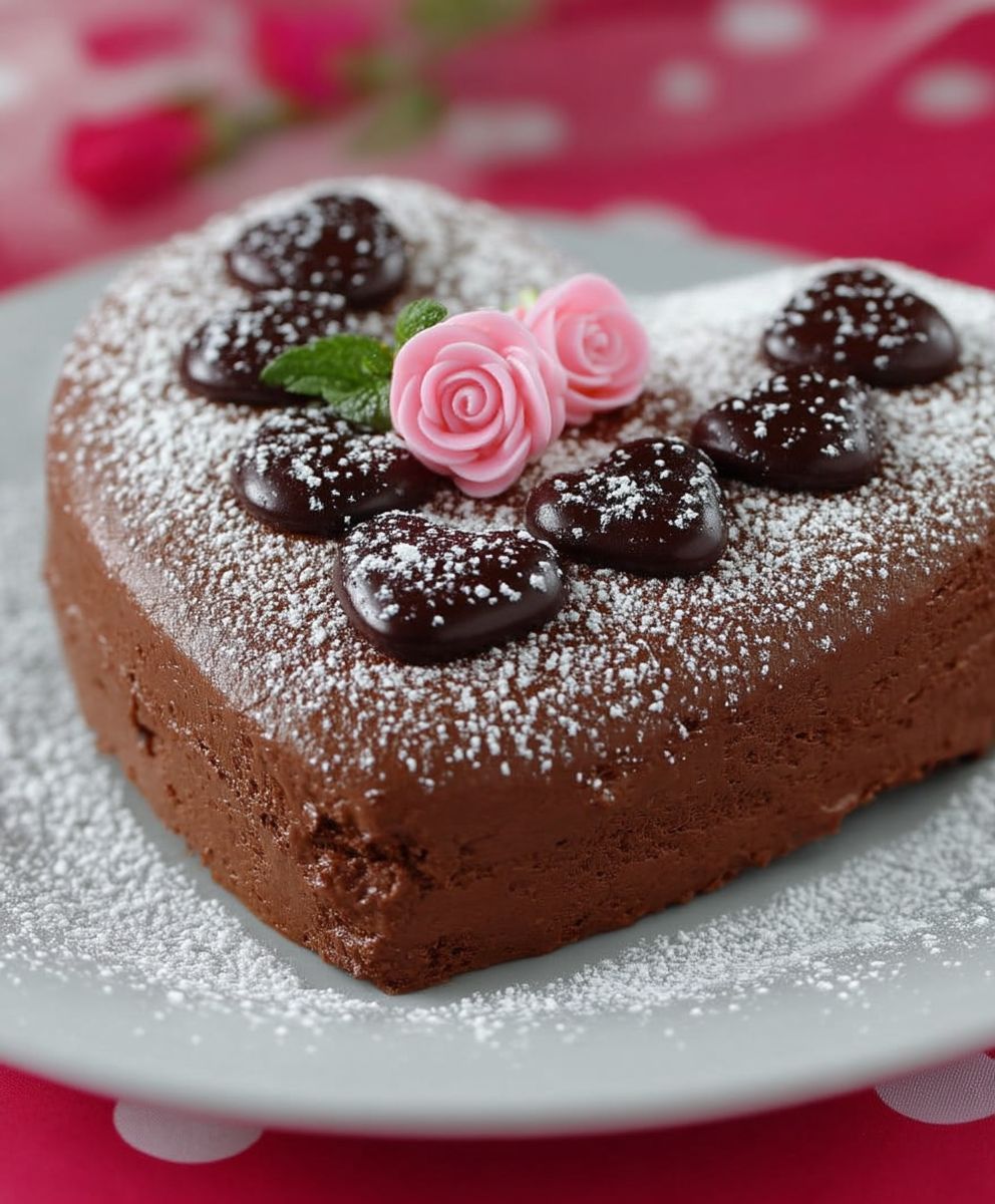 Schokokuchen Herz backen
