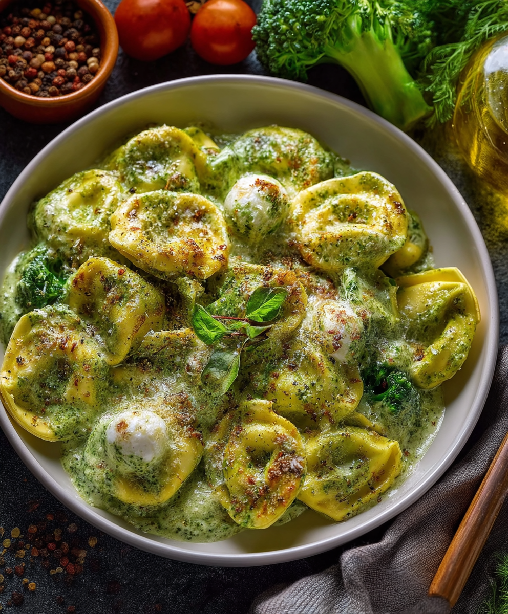 Tortellini Brokkoli Burrata Sahnesoße
