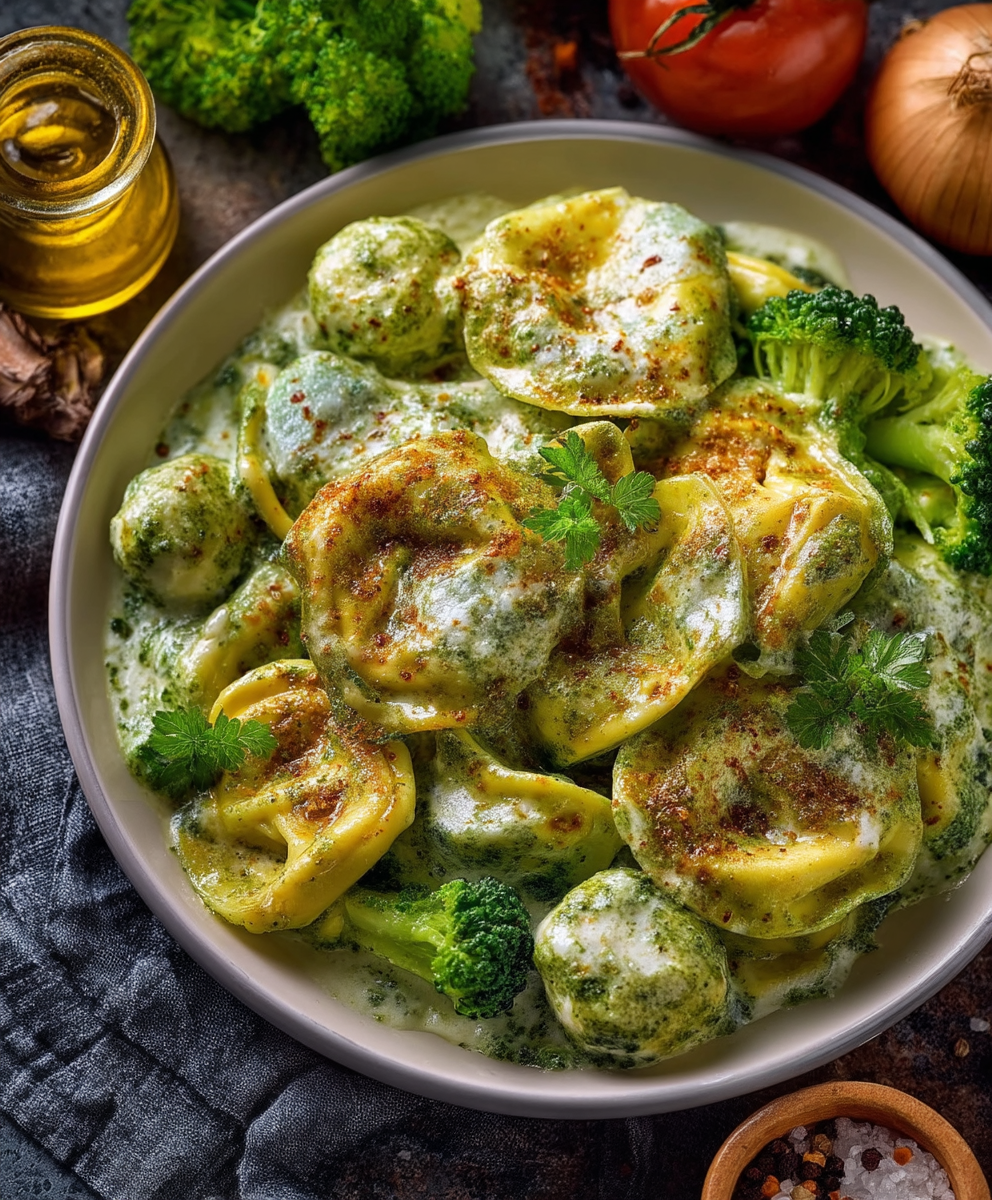 Tortellini Brokkoli Burrata Sahnesoße