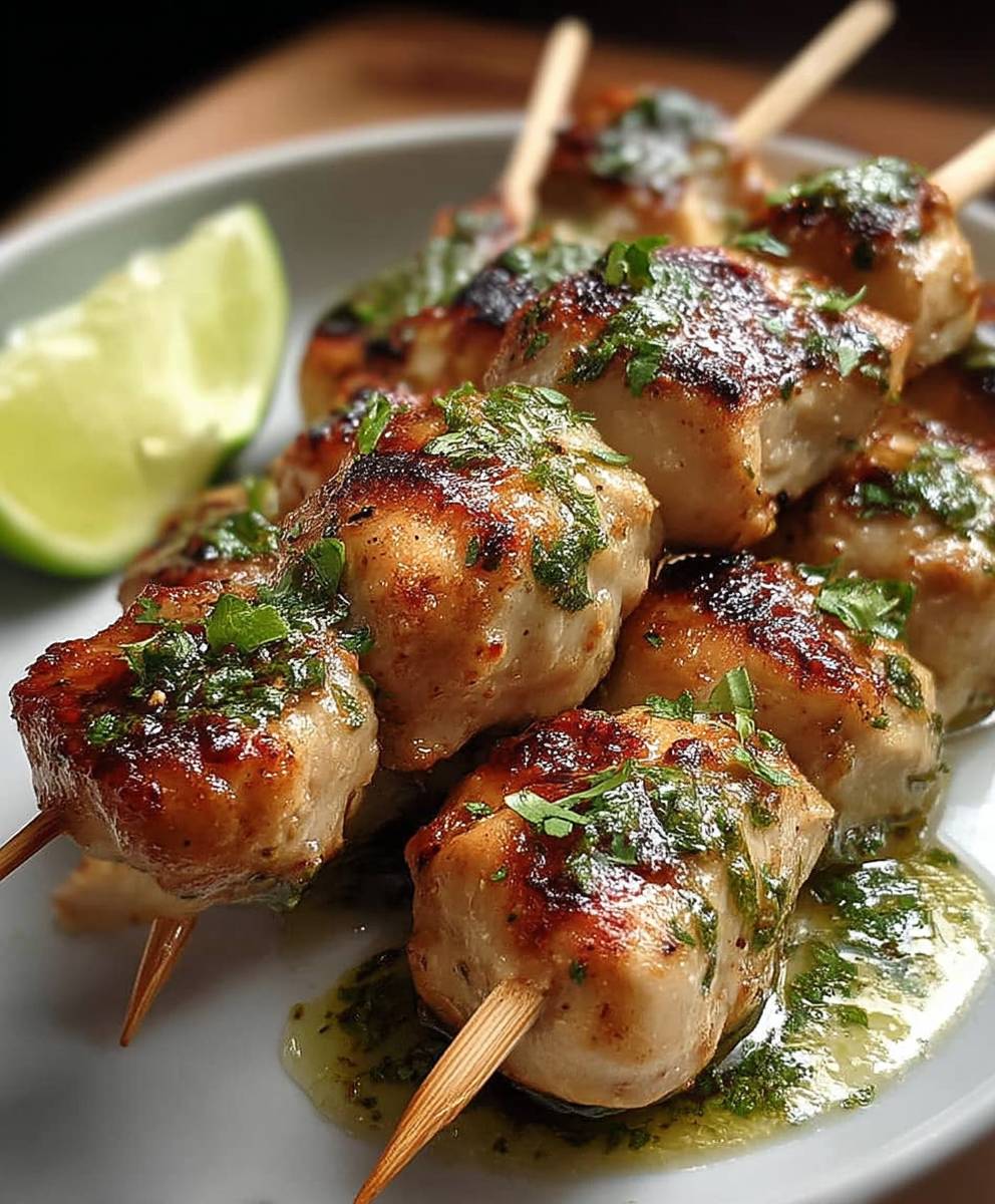 Chili Limetten Hähnchenspieße
